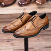 John White Mens Tan Jermyn Derby Shoes